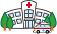 病院　救急車