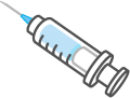 フリー素材 無料イラスト ふぁんし ぱ つ しょっぷ 病院 医療 健康 注射 予防接種のイラスト 注射器 アンプル