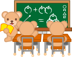 フリー素材 無料イラスト ふぁんし ぱ つ しょっぷ 学校 幼稚園 学習 授業 教室のイラスト 勉強 先生 生徒