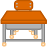 教室の机と椅子のイラスト