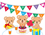 お誕生日会のイラスト