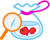 金魚すくいのイラスト
