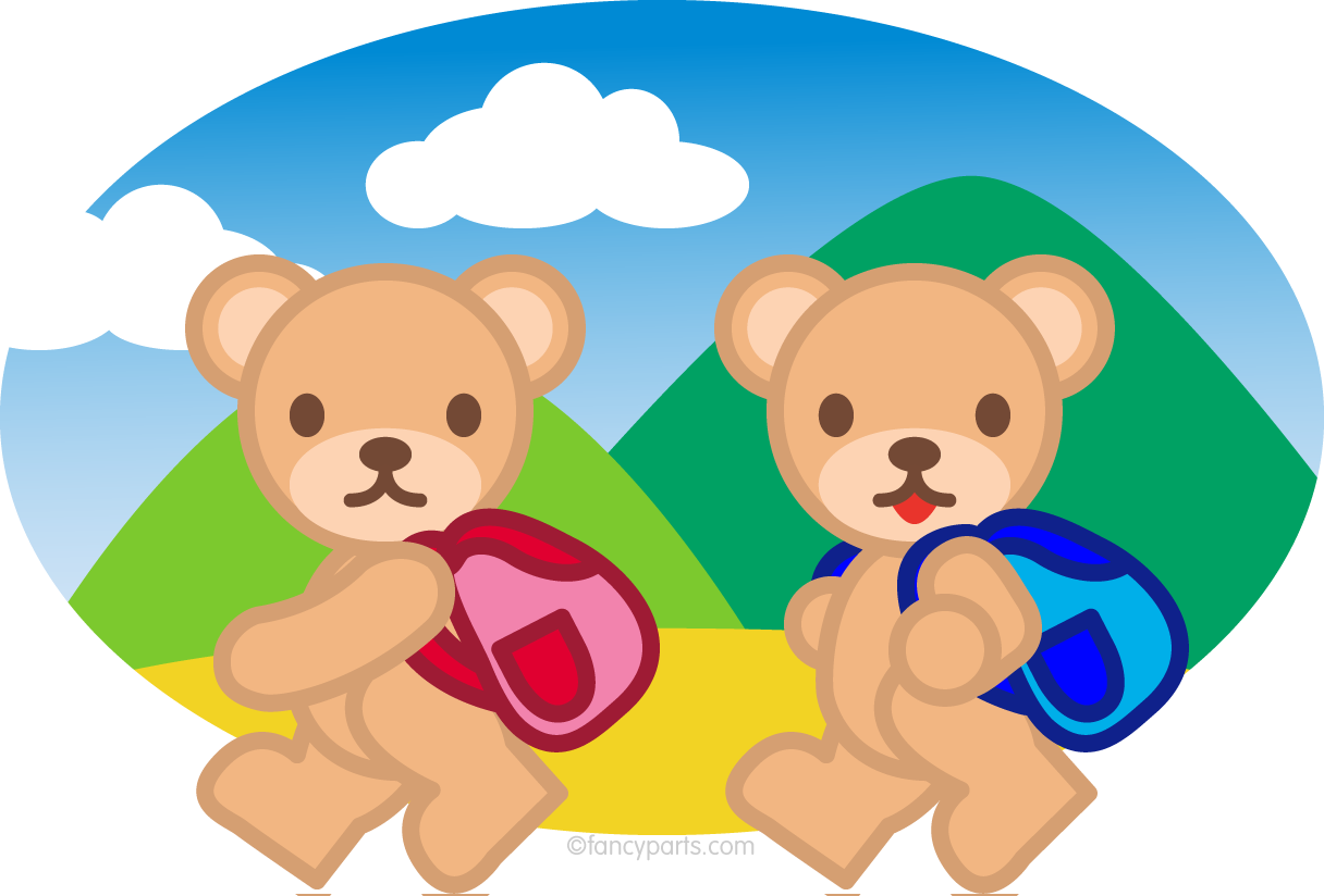 遠足/ピクニック/ハイキングのイラスト【1】-フリー素材・無料イラスト