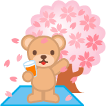 桜　花見　イラスト