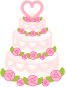 ウェディング　ケーキ　イラスト