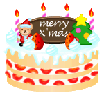 クリスマスケーキ　イラスト