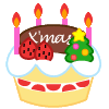 クリスマスケーキ　イラスト